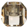 Xenos Kandelaar kristal - licht bruin - ø5x4.5 cm- Kandelaars
