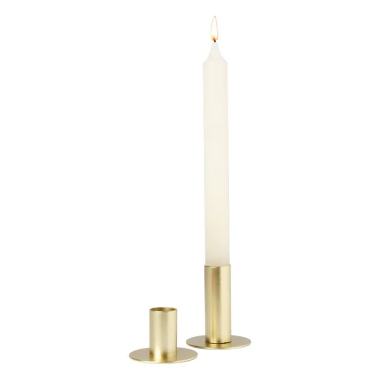 Xenos Kandelaar laag - goud - ø6x4 cm- Kerstcadeaus|Kandelaars