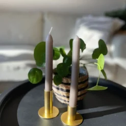 Xenos Kandelaar laag - goud - ø6x4 cm- Kerstcadeaus|Kandelaars