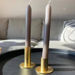 Xenos Kandelaar laag - goud - ø6x4 cm- Kerstcadeaus|Kandelaars