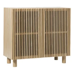 Xenos Kast Japandi met 2 deuren - bruin - 80x72x33 cm- Kast Met Deuren|Dressoir