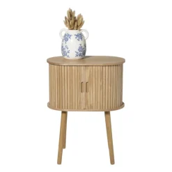 Xenos Kast Uppsala ovaal - naturel - 65x50x30 cm- Nachtkastjes|Kast Met Deuren