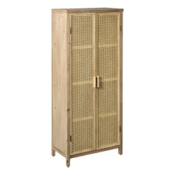 Xenos Kast webbing Lombok - bruin - 165x70x40 cm- Kast Met Deuren