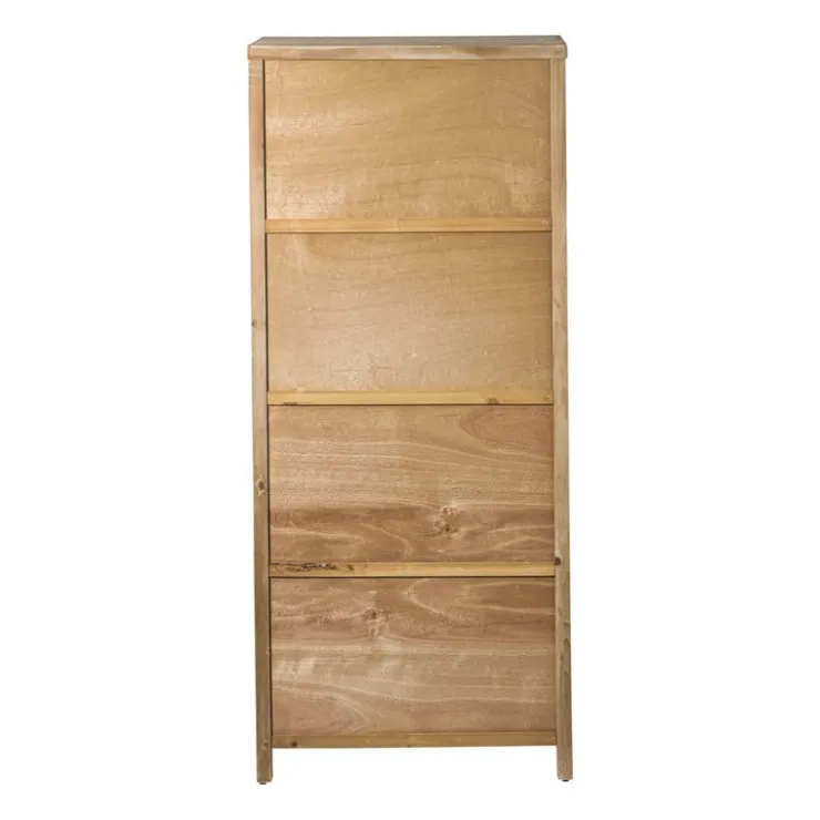 Xenos Kast webbing Lombok - bruin - 165x70x40 cm- Kast Met Deuren