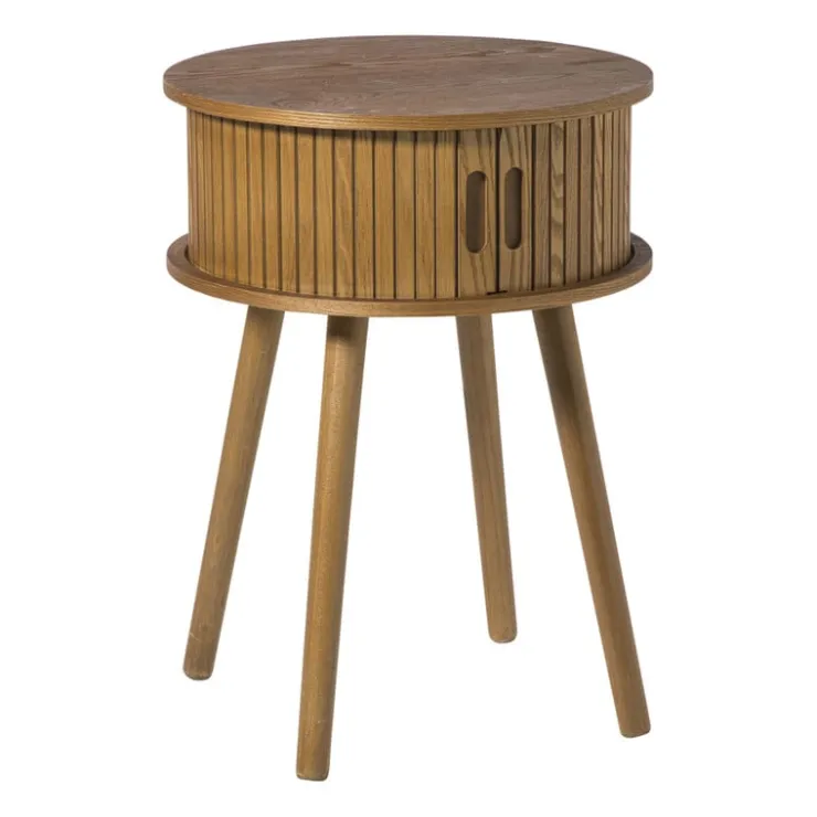 Xenos Kastje Uppsala rond - bruin - ø40x54 cm- Nachtkastjes