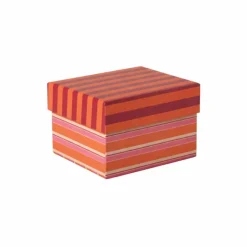 Xenos Kerst cadeau doos klein - multikleur - 7.5x12.5x9.5 cm- Kerst Inpakken