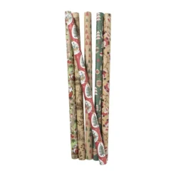 Xenos Kerst cadeaupapier kraft - 200x70 cm - diverse varianten- Kerst Inpakken