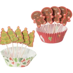 Xenos Kerst cupcake set - set van 24- Kerst Bakken