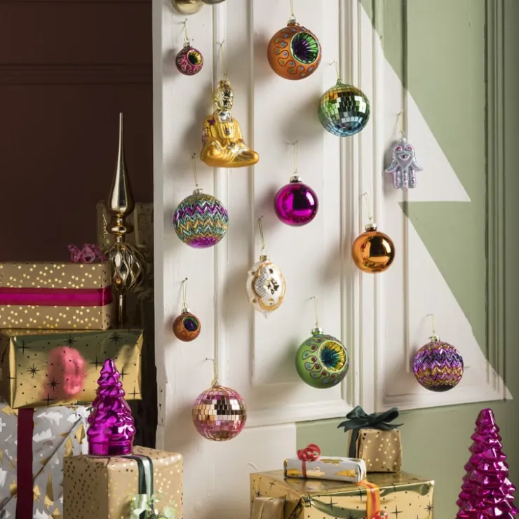 Xenos Kerst inpakpapier boom - zilver/goud - 70x200 cm- Kerst Inpakken