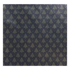 Xenos Kerst inpakpapier kerstboom - zwart - 70x200 cm- Kerst Inpakken