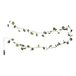 Xenos Kerst lichtslinger met eucalyptus - groen - 2 meter- Kerstverlichting|Kerstboom Verlichting
