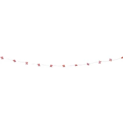 Xenos Kerst lichtslinger met strikjes - rood - 1.9 meter- Kerstverlichting|Kerstboom Verlichting