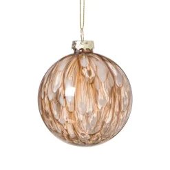 Xenos Kerstbal bleeding - beige- Kerstballen