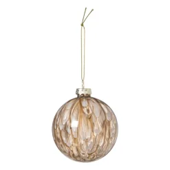 Xenos Kerstbal bleeding - beige- Kerstballen
