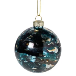 Xenos Kerstbal bleeding - blauw- Kerstballen
