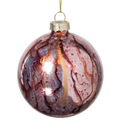 Xenos Kerstbal bleeding - paars- Kerstballen