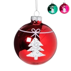 Xenos Kerstbal boom - rood - diverse varianten- Kerstballen