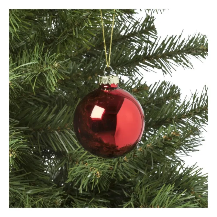 Xenos Kerstbal box - set van 8 - ø7 cm- Kerstballen