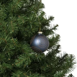 Xenos Kerstbal cirkels stipjes - bruin- Kerstballen
