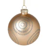Xenos Kerstbal cirkels stipjes - goudkleurig- Kerstballen