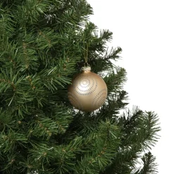 Xenos Kerstbal cirkels stipjes - goudkleurig- Kerstballen