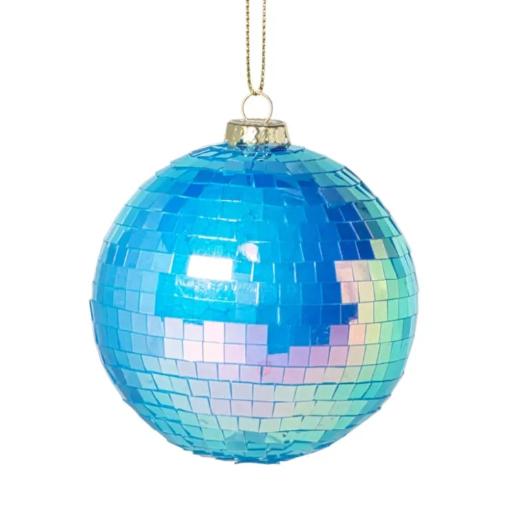 Xenos Kerstbal discobal - blauw- Kerstballen