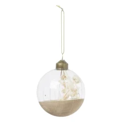 Xenos Kerstbal droogbloem - diverse varianten - Ø8 cm- Kerstballen