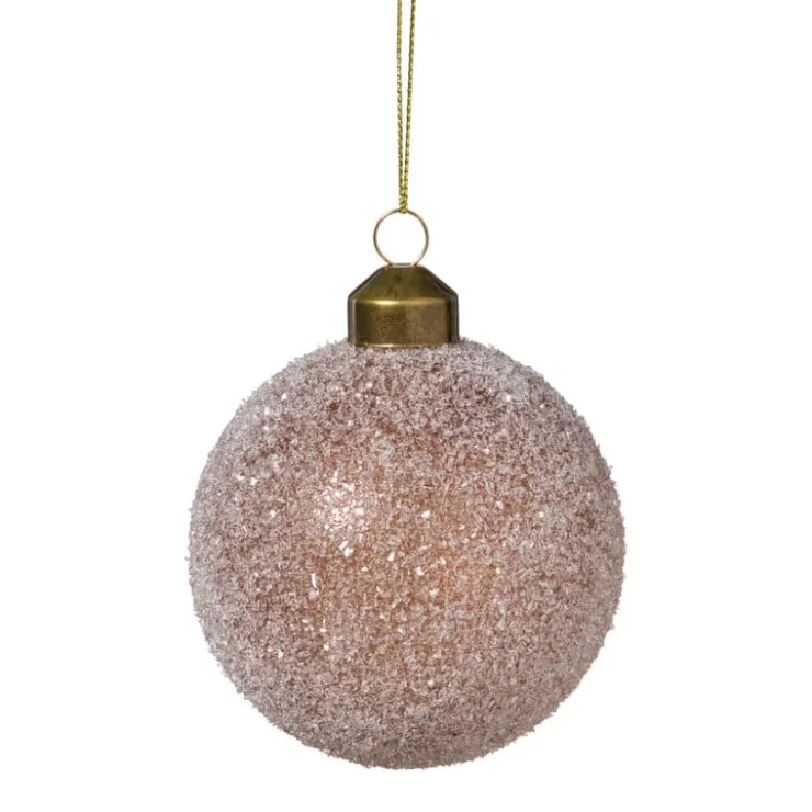 Xenos Kerstbal frozen - bruin- Kerstballen