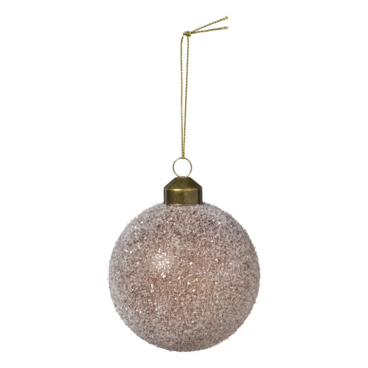 Xenos Kerstbal frozen - bruin- Kerstballen