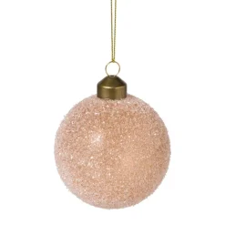 Xenos Kerstbal frozen - lichtbruin- Kerstballen