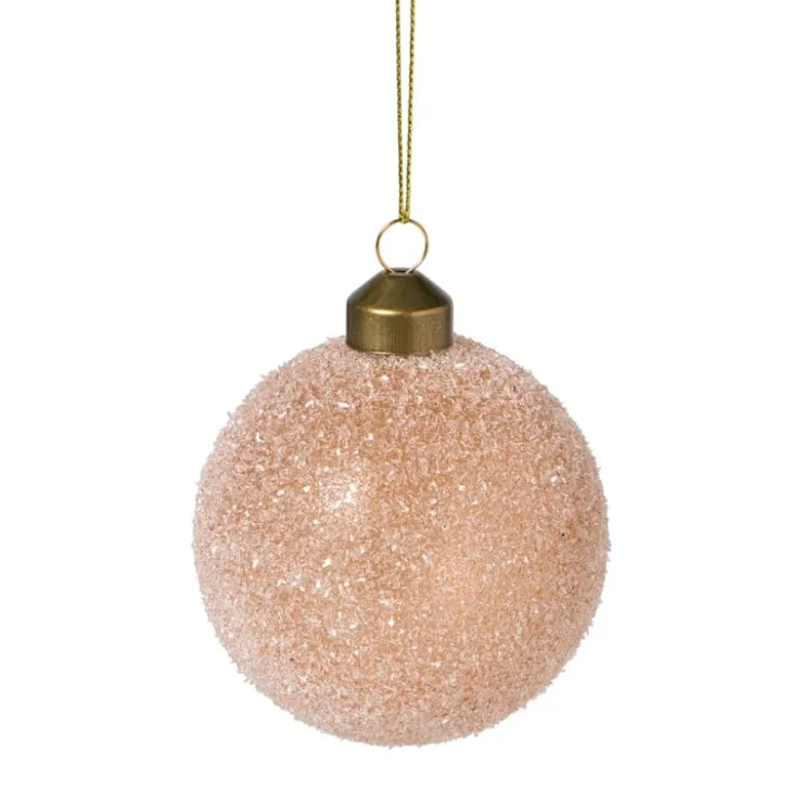 Xenos Kerstbal frozen - lichtbruin- Kerstballen
