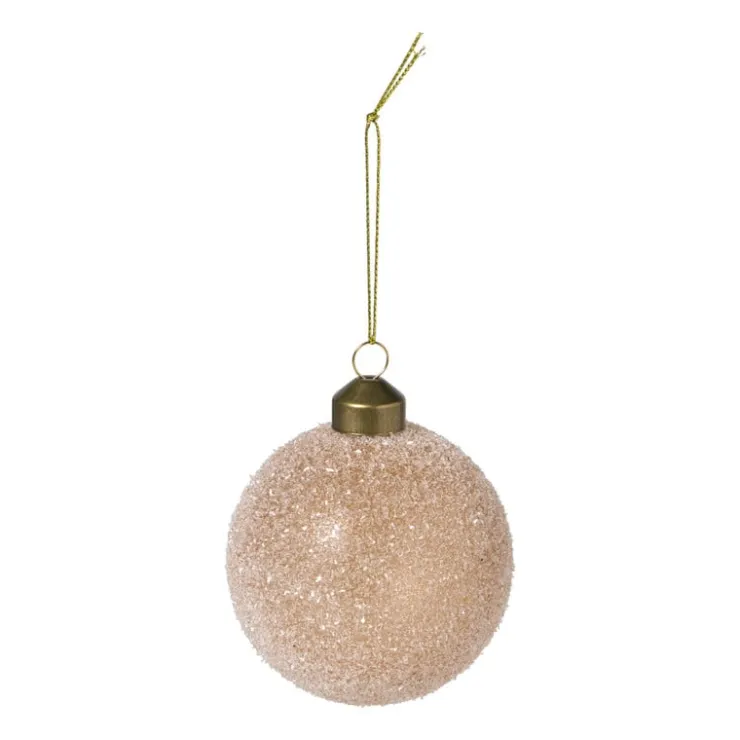 Xenos Kerstbal frozen - lichtbruin- Kerstballen