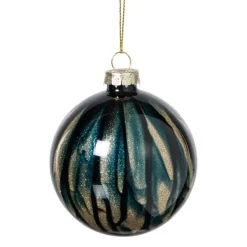 Xenos Kerstbal glossy - blauw- Kerstballen