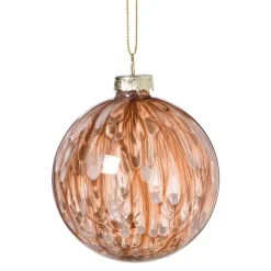 Xenos Kerstbal glossy - bruin- Kerstballen