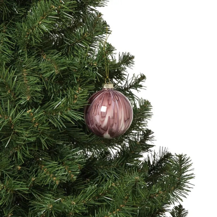 Xenos Kerstbal glossy - paars- Kerstballen