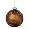 Xenos Kerstbal mat - donkerbruin- Kerstballen