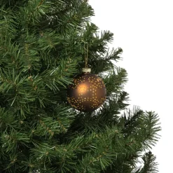 Xenos Kerstbal mat - donkerbruin- Kerstballen