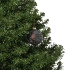 Xenos Kerstbal mat satijn - zwart- Kerstballen