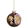 Xenos Kerstbal met strik - roze- Kerstballen