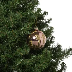 Xenos Kerstbal met strikjes - roze- Kerstballen