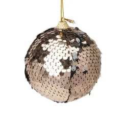 Xenos Kerstbal pailletten - champagnekleurig- Kerstballen