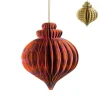 Xenos Kerstbal papier clashing colours - diverse varianten - ø8.3x10 cm- Kersthangers|Kerstballen
