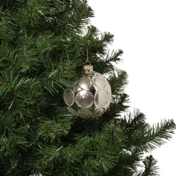 Xenos Kerstbal relief - champagnekleurig- Kerstballen
