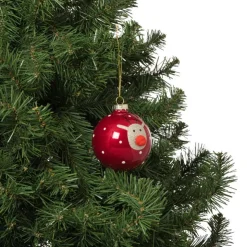 Xenos Kerstbal rendier - rood- Kerstballen
