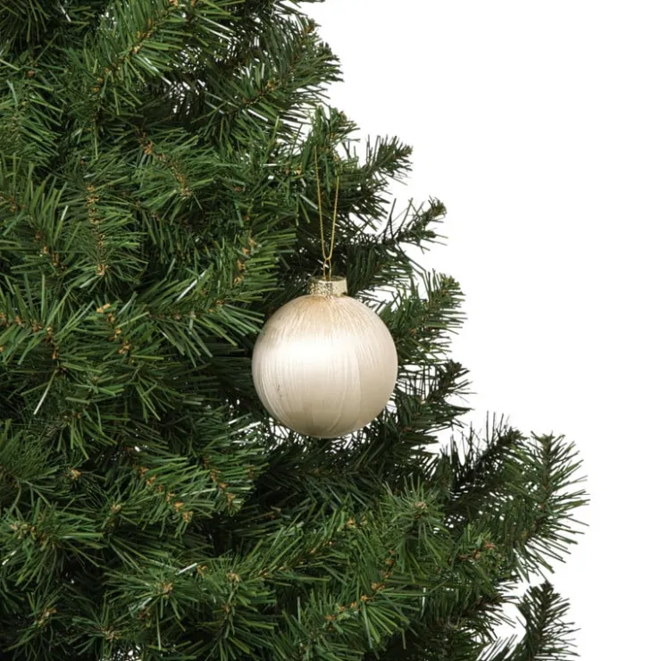 Xenos Kerstbal satijn - champagnekleurig- Kerstballen