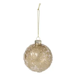 Xenos Kerstbal sequins - goudkleurig- Kerstballen