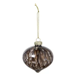 Xenos Kerstbal veren - zwart- Kerstballen