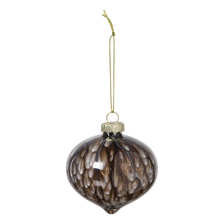 Xenos Kerstbal veren - zwart- Kerstballen