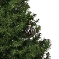 Xenos Kerstbal veren - zwart- Kerstballen