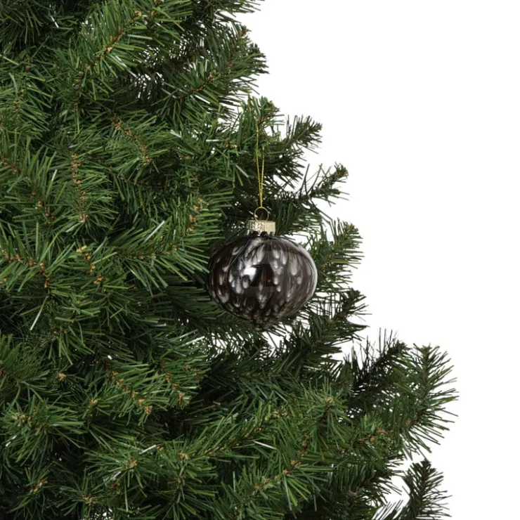 Xenos Kerstbal veren - zwart- Kerstballen